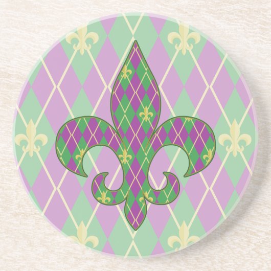 Carnival Argyle Sandstone Onderzetter (Voorkant)