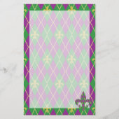 Carnival Argyle Stationery Briefpapier (Voorkant)