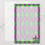 Carnival Argyle Stationery Briefpapier (Voorkant / Achterkant)