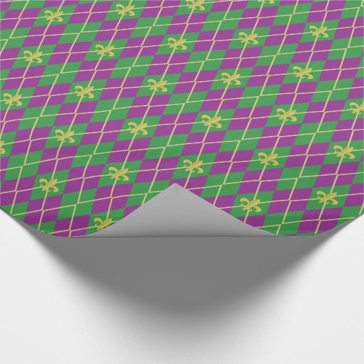 Carnival Argyle Wrapping Paper Cadeaupapier (Hoek)