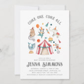 Carnival Baby Shower Uitnodiging | Circus Shower (Voorkant)