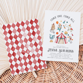 Carnival Baby Shower Uitnodiging | Circus Shower