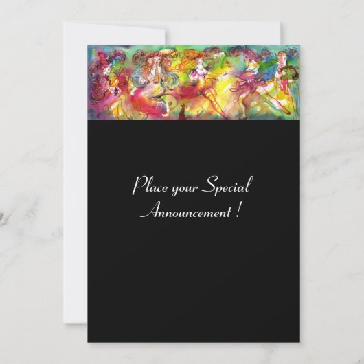 CARNIVAL BALLET / Venetiaans Maskerade, Dansmuziek Kaart (Achterkant)