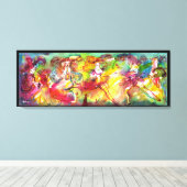 CARNIVAL BALLET/Venetian Masquerade, Dance,Music Canvas Afdruk (Insitu (Houten vloer))