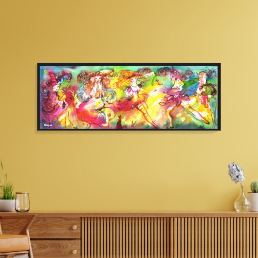 CARNIVAL BALLET/Venetian Masquerade, Dance,Music Canvas Afdruk (Insitu (Woonkamer))