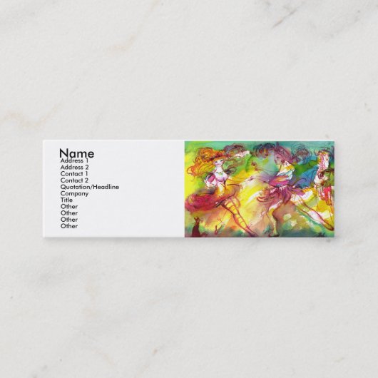 CARNIVAL BALLET/Venetian Masquerade, Dance,Music Mini Visitekaartje (Voorkant)