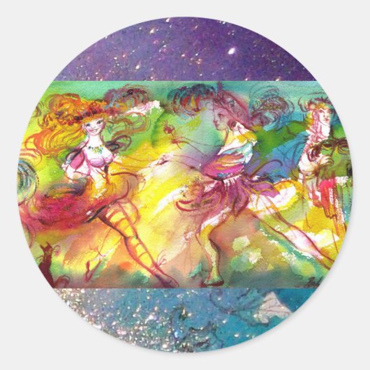 CARNIVAL BALLET/Venetian Masquerade, Dance,Music Ronde Sticker (Voorkant)