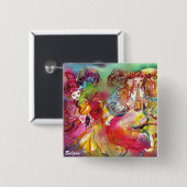 CARNIVAL BALLET/Venetian Masquerade, Dance,Music Vierkante Button 5,1 Cm (Voorkant /achterkant)