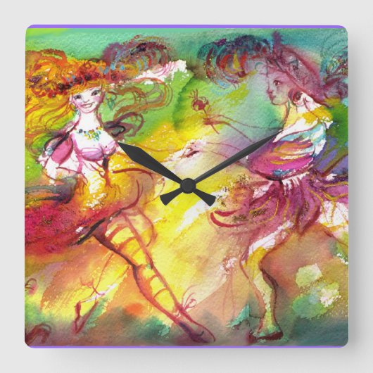 CARNIVAL BALLET/Venetian Masquerade Dance Music Vierkante Klok (Voorkant)