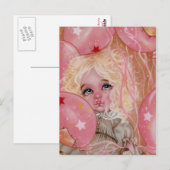 Carnival Balloons Roze kleine Briefkaart (Voorkant / Achterkant)