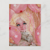 Carnival Balloons Roze kleine Briefkaart (Voorkant)