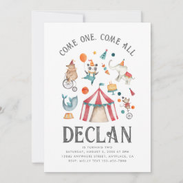 Carnival Birthday Invitation | Circus Birthday Kaart