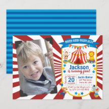 Carnival Birthday Invitation Circus Party Invite