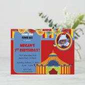 Carnival Birthday Invitation Kaart (Staand voorkant)