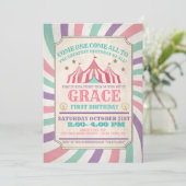 Carnival Birthday Invitation Kaart (Staand voorkant)