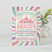 Carnival Birthday Invitation Kaart (Staand voorkant)