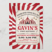 Carnival Birthday Invitation Kaart (Voorkant / Achterkant)