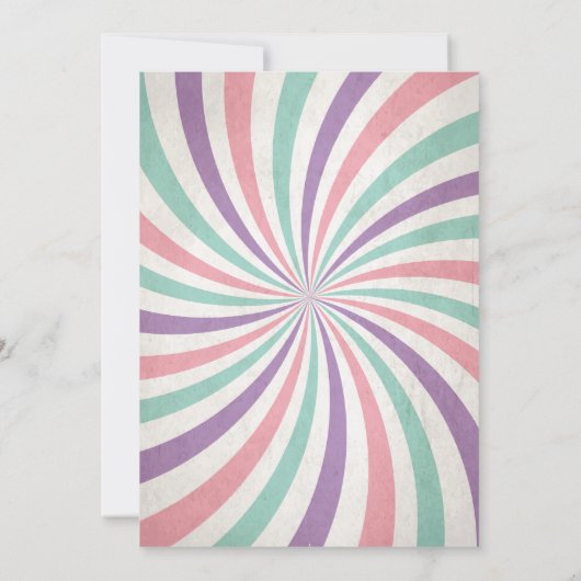 Carnival Birthday Invitation Kaart (Achterkant)