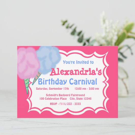 Carnival Birthday Kaart (Staand voorkant)