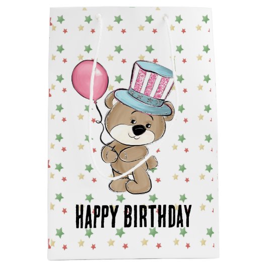 Carnival Birthday Medium Cadeauzakje (Voorkant)