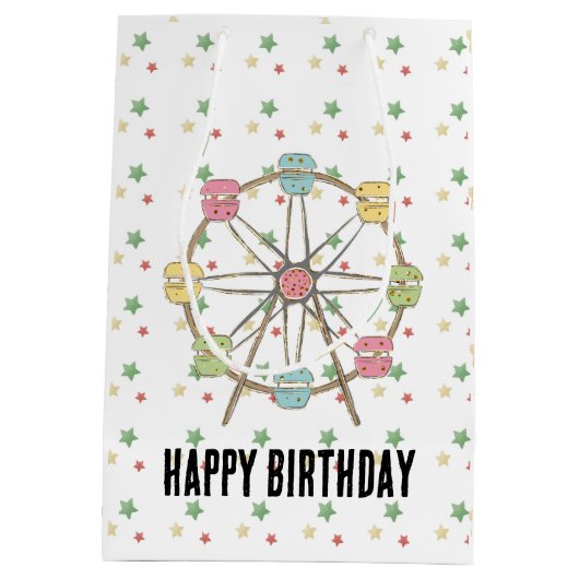 Carnival Birthday Medium Cadeauzakje (Achterkant)