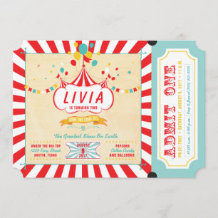 Carnival Birthday Party Invitations Kaart