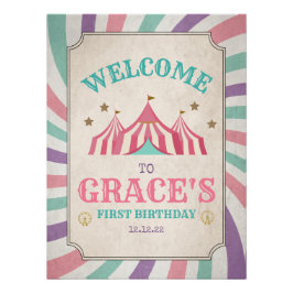 Carnival Birthday Poster Circus Welkomstteken