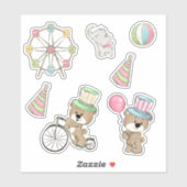 Carnival Birthday Sticker (Vel)