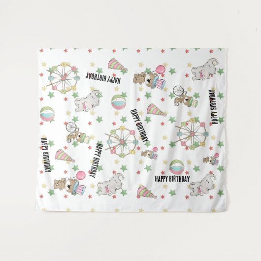 Carnival Birthday Wandkleed (Voorkant (horizontaal))