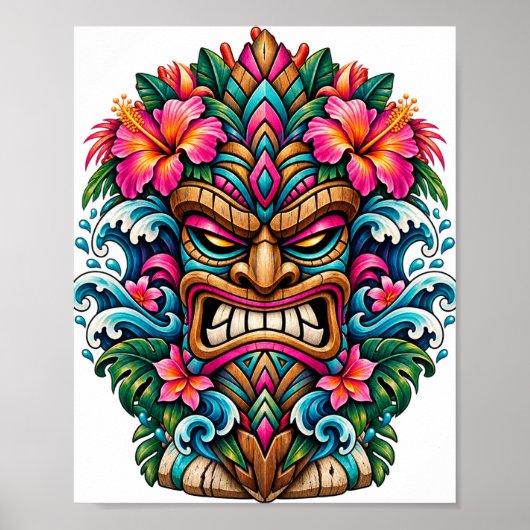 Carnival Bloom Tiki Poster (Voorkant)