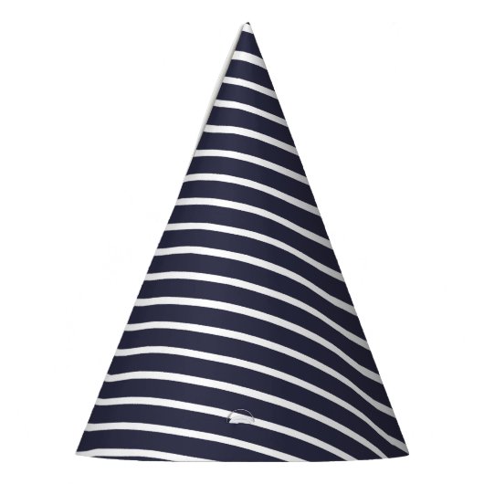 Carnival Blue Diagonal Stripe Birthday Feesthoedjes (Links)