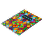 Carnival Bright gekleurde glazen Tegels - Jouw naa Notitieboek (Linkerzijde)