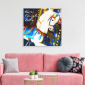 Carnival Carousel Horse Foto Live Laugh Love Canvas Afdruk (Insitu (Woonkamer))