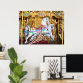 Carnival Carousel Horses Poster (Thuiskantoor)