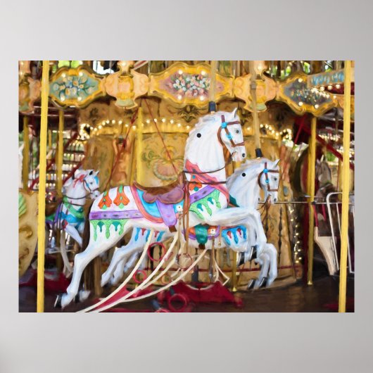 Carnival Carousel Horses Poster (Voorkant)