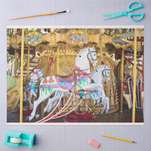 Carnival Carrousel Horses 20x30 ontkoppeling Tissuepapier (Craft)
