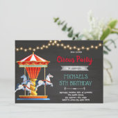 Carnival carrouselfeest kaart (Staand voorkant)