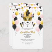 Carnival Celebration Invitation Kaart (Voorkant / Achterkant)