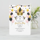 Carnival Celebration Invitation Kaart (Staand voorkant)