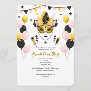Carnival Celebration Invitation Kaart