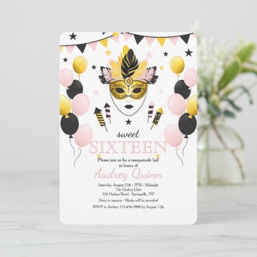 Carnival Celebration Invitation Kaart (Staand voorkant)