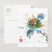 Carnival Chrysanthemum Briefkaart (Voorkant / Achterkant)