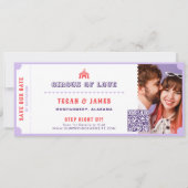 Carnival Circus Amusement Park Save The Date Photo Kaart (Voorkant)