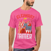 Carnival Circus Animal Trainer Ringmaster Elephant T-shirt (Voorkant)