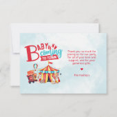 Carnival Circus Baby Shower Bedankkaart (Voorkant)