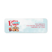 Carnival Circus Baby shower Return Address Etiket (Voorkant)