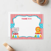 Carnival Circus Bedankkaart Kaarten Notitiekaartje (Voorkant / Achterkant in situ)