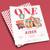 Carnival Circus Big Top 1st Birthday Kaart