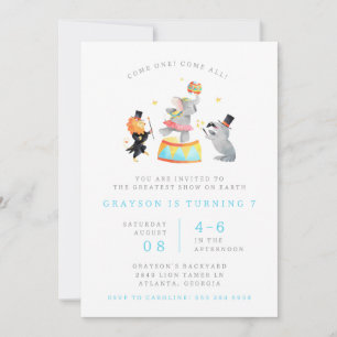 Carnival Circus Birthday Party Invitation Kaart