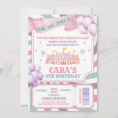 Carnival Circus Birthday Party  Kaart (Voorkant)